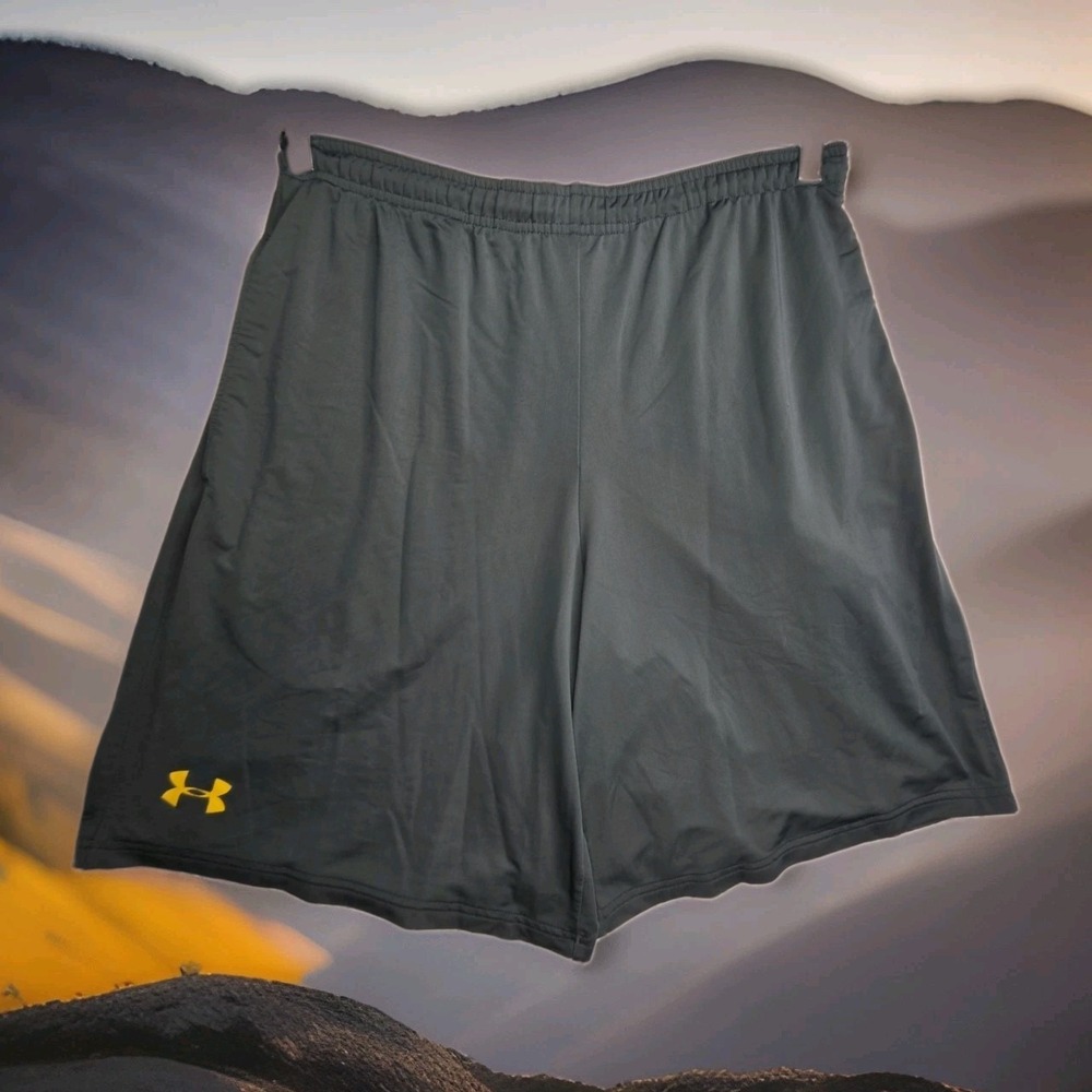 Under Armour GREEN SLATE Athletic Shorts Men's Size SM Loose Fit Training Gym
